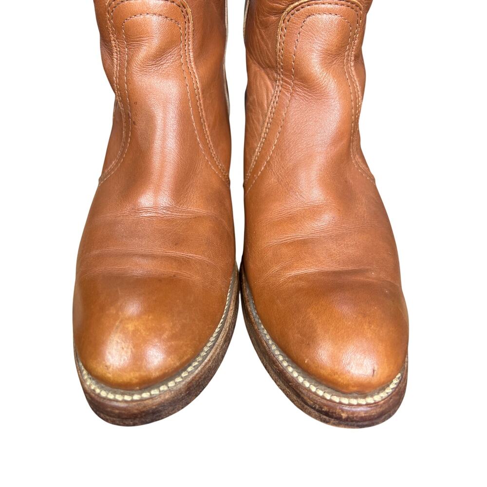 Vintage Frye Women’s Pirate Brown Leather Campus Boot Size US 8.5 - Picture 8 of 11